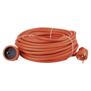 Prodlužovací kabel 40 m / 1 zásuvka / oranžový / PVC / 230 V / 1,5 mm2