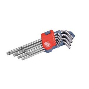 L-klíče TORX, sada 9ks, 10-50