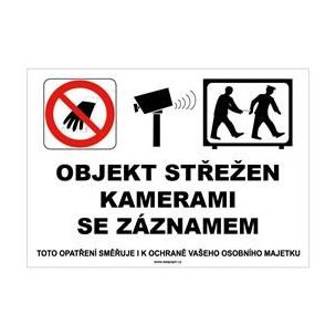 Tab.Objekt strezen kamerami se zaznamem