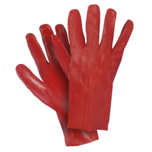 Rukavice KADO,  máčené v PVC, červené, vel. 10